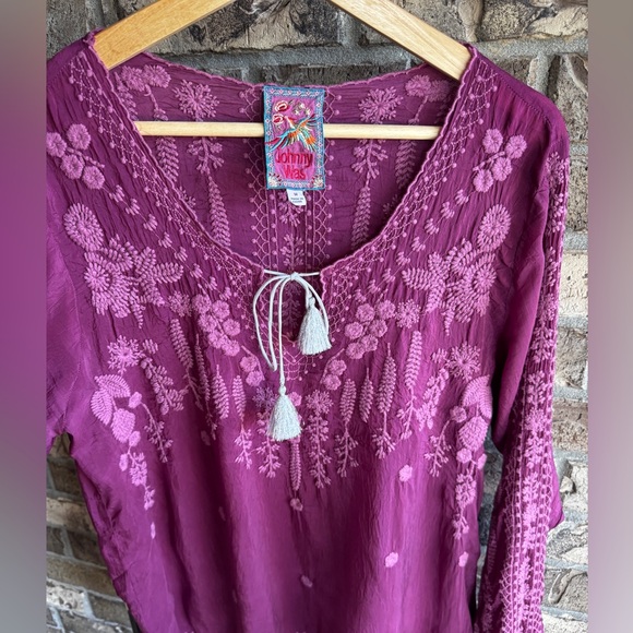 🌺Gorgeous Johnny Was Santorini M Tonal Embroidered Tunic Top - Picture 8 of 9